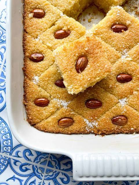 Semolina (Sooji) Cake or Basbousa 
